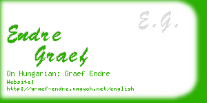 endre graef business card